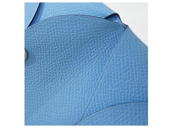Monedero Duo Calvi de Hermès Azul claro - vista 4