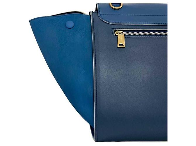 Céline Borsa Trapeze 2 in 1 Celine Blu Blu navy - vista 10