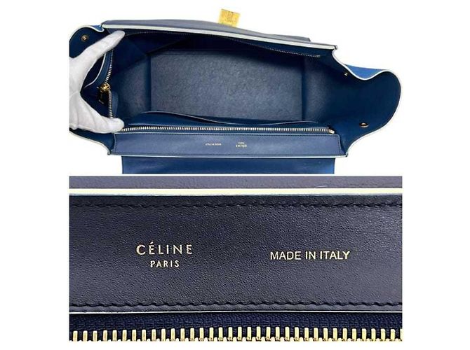 Céline Borsa Trapeze 2 in 1 Celine Blu Blu navy - vista 4