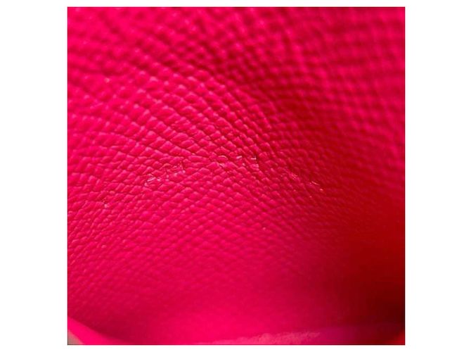 Tarjetero Hermès en cuero rojo y rosa Roja - vista 9