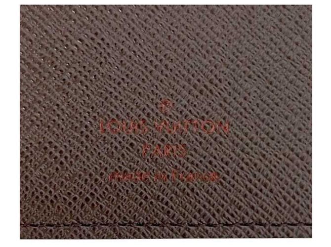 Brazza Billetera Larga Bifold Louis Vuitton en Damier Ebene Marrón Castaño - vista 10