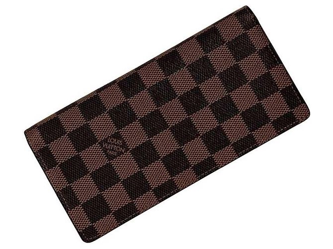 Brazza Billetera Larga Bifold Louis Vuitton en Damier Ebene Marrón Castaño - vista 2