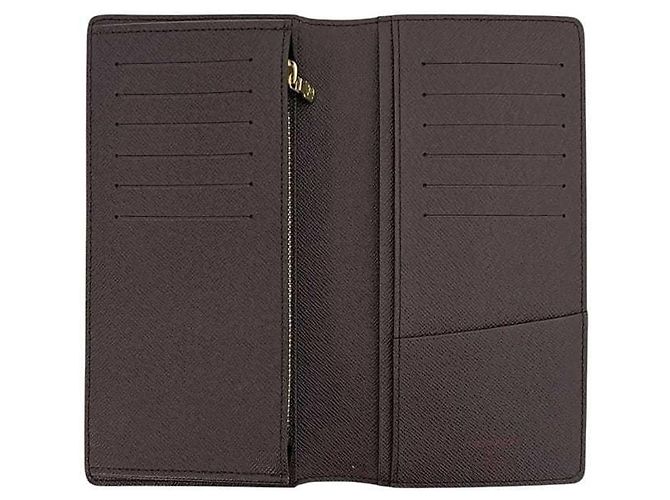 Brazza Billetera Larga Bifold Louis Vuitton en Damier Ebene Marrón Castaño - vista 5