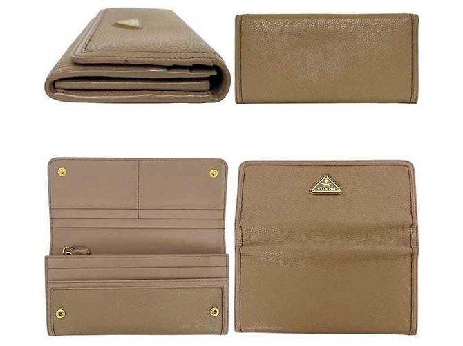 Cartera larga beige Prada - vista 3