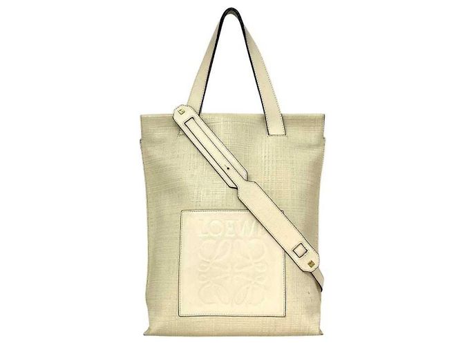 Borsa Shopper 2 in 1 Loewe Bianco Crudo - vista 2