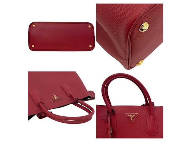 Borsa tote Prada in rosso Fuoco - vista 4