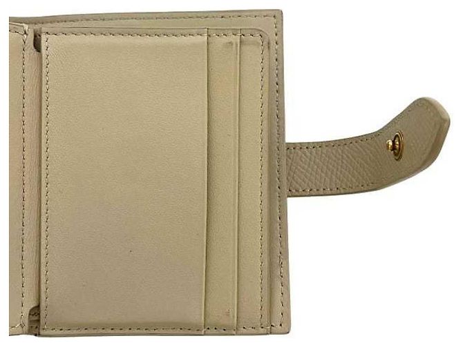 Céline Portafoglio bi-fold Celine in crema e beige Crudo - vista 10