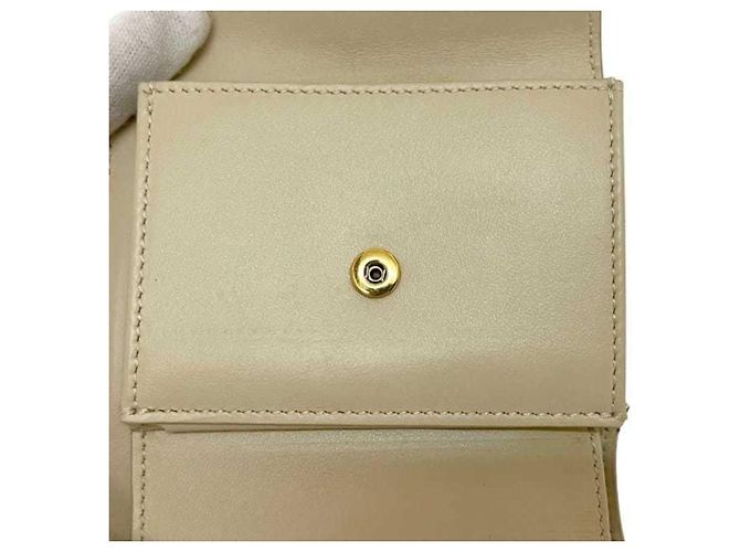 Céline Portafoglio bi-fold Celine in crema e beige Crudo - vista 11