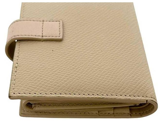 Céline Portafoglio bi-fold Celine in crema e beige Crudo - vista 6