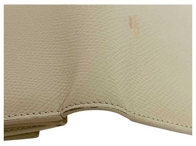 Céline Portafoglio bi-fold Celine in crema e beige Crudo - vista 8