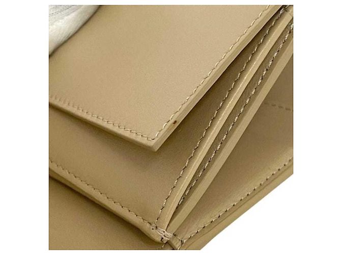 Céline Celine Beiger Leder Tri-Fold Geldbörse - Ansicht 10