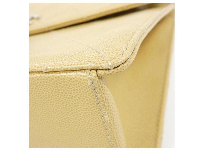 Borsa a mano in pelle di vitello grana beige Chanel - vista 3
