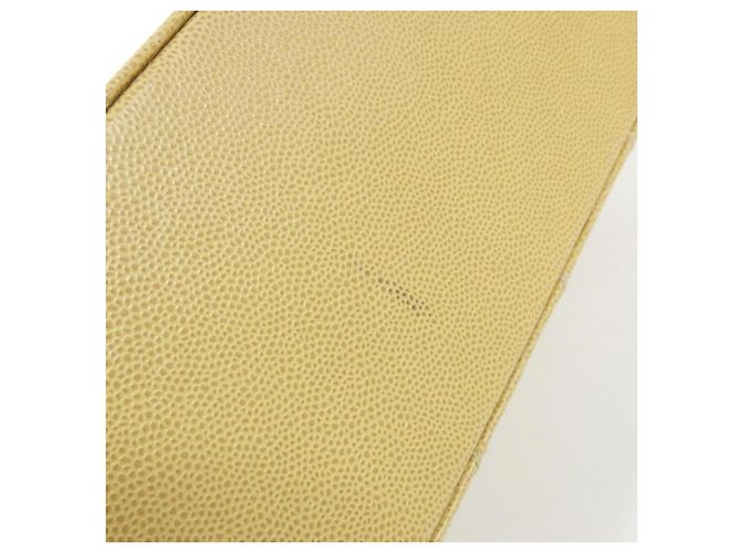 Borsa a mano in pelle di vitello grana beige Chanel - vista 4