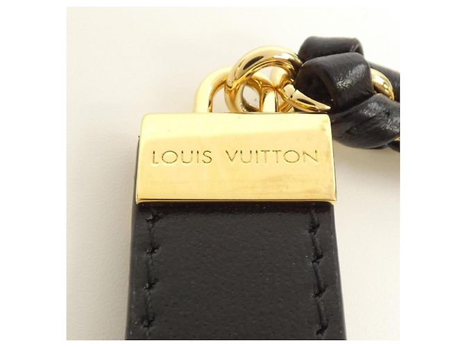 Cinturón de cadena trenzada Louis Vuitton Negro Dorado - vista 3