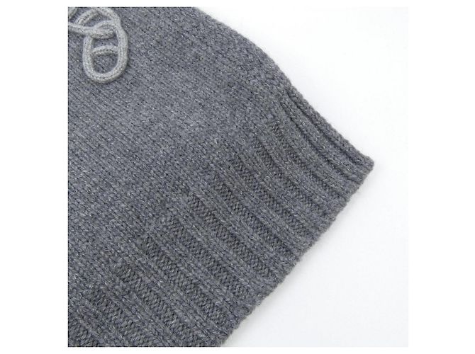 Grau Cashmere Schal von Hermès Braun - Ansicht 2