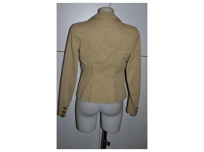Chaqueta Sportmax de algodón elástico beige - vista 3