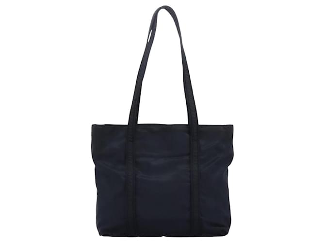 Prada Open Tote Tessuto Medio Blu navy - vista 2