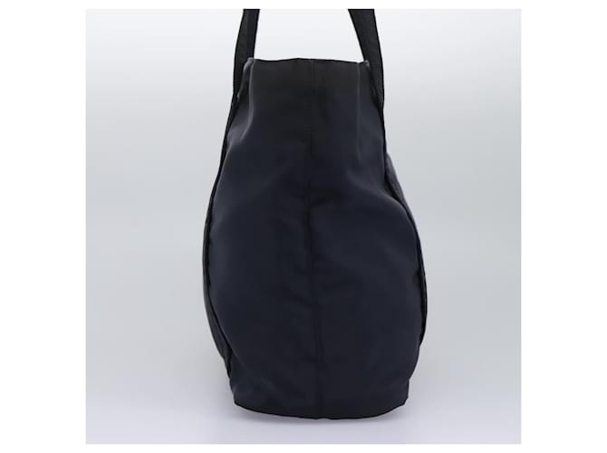 Prada Open Tote Tessuto Medio Blu navy - vista 3