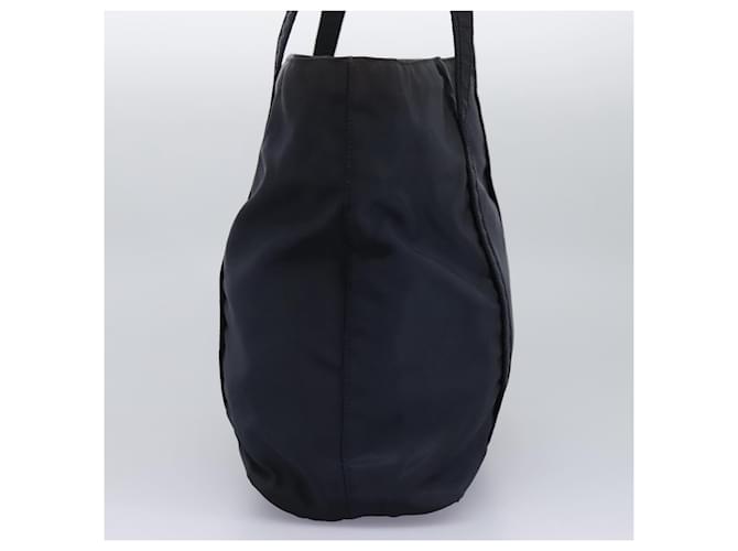 Prada Open Tote Tessuto Medio Blu navy - vista 4