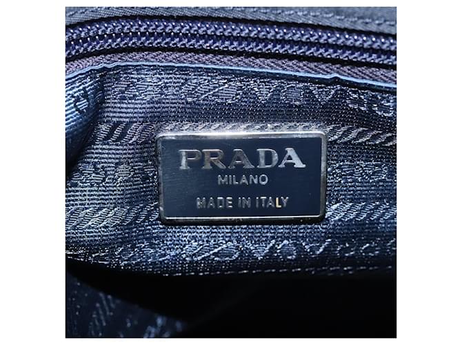 Prada Open Tote Tessuto Medio Blu navy - vista 6