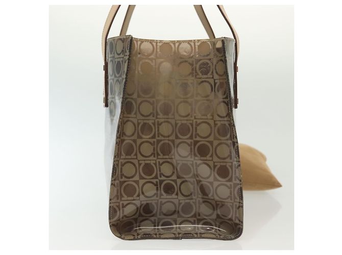 Borsa Gancini in vinile Salvatore Ferragamo Marrone - vista 3