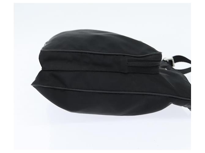 Borsa Messenger con Tasca Frontale Prada Tessuto Piccola Nero - vista 4