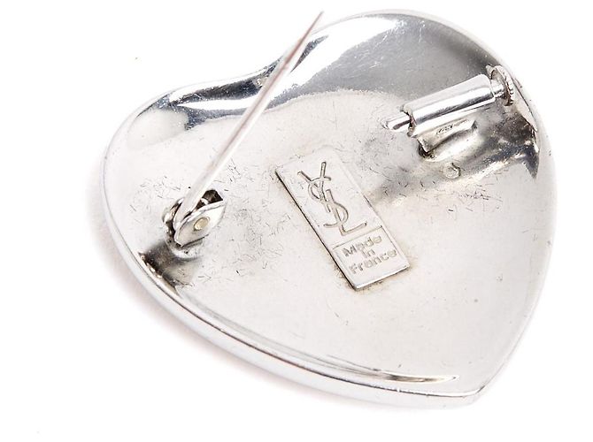 Yves Saint Laurent Parure der 1990er Jahre Brosche Ring TDD52 Silber Set Brosche Ring USUS6 - Ansicht 7