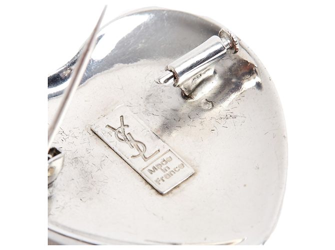 Yves Saint Laurent Parure der 1990er Jahre Brosche Ring TDD52 Silber Set Brosche Ring USUS6 - Ansicht 8
