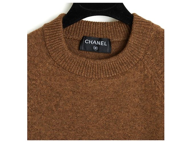 Chanel 2025 Maglione Maxi in Cashmere Oversize FR38 Marrone UK10 US8 - vista 3