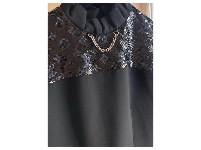 Louis Vuitton Kleid aus Hirschleder schwarz - Ansicht 4