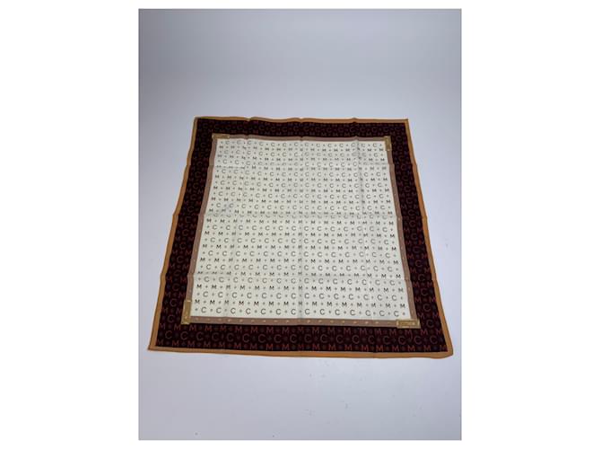 Sciarpa Vintage MCM Monogramma Beige Marrone - vista 3
