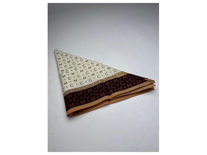 Sciarpa Vintage MCM Monogramma Beige Marrone - vista 8
