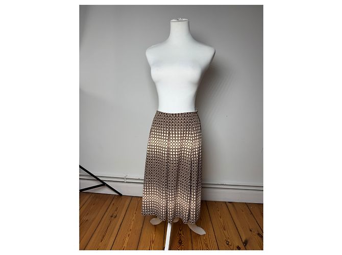 Gonna Vintage Courreges Nera Marrone 38/M - vista 12