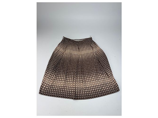 Gonna Vintage Courreges Nera Marrone 38/M - vista 13
