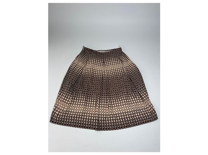 Gonna Vintage Courreges Nera Marrone 38/M - vista 4