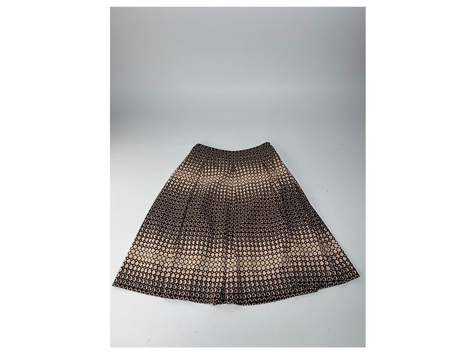 Gonna Vintage Courreges Nera Marrone 38/M - vista 8