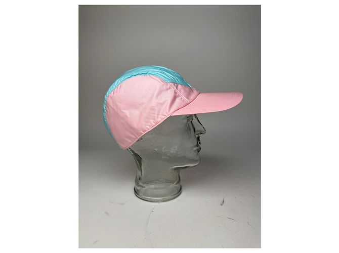Vintage Courreges Polyester SnapBack Türkis Pink - Ansicht 10