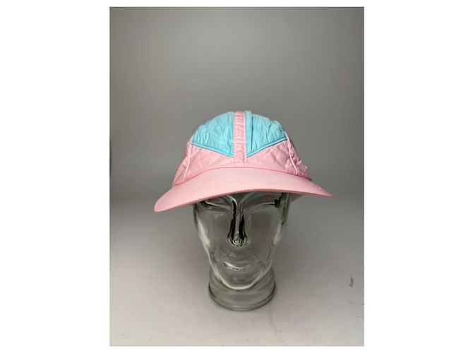 Vintage Courreges Polyester SnapBack Türkis Pink - Ansicht 11