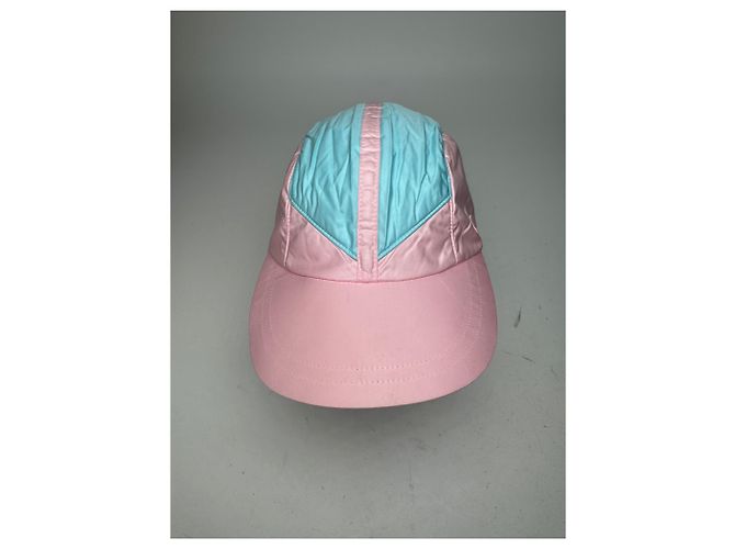 Vintage Courreges Polyester SnapBack Türkis Pink - Ansicht 12