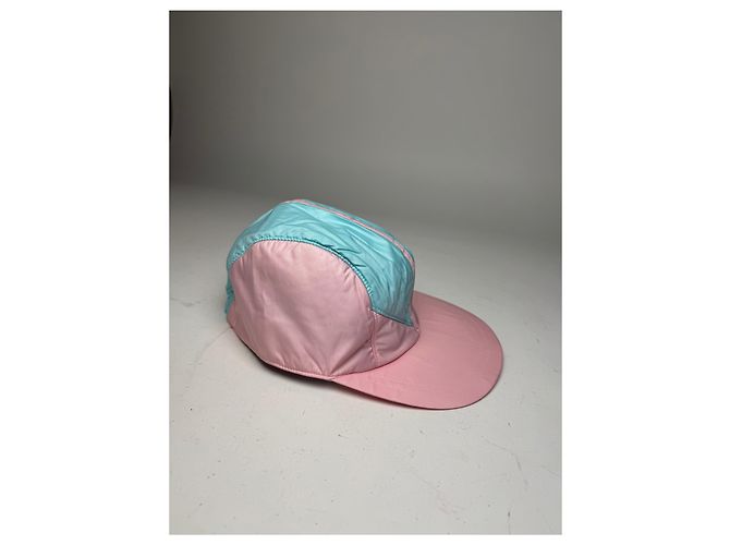 Vintage Courreges Polyester SnapBack Türkis Pink - Ansicht 3
