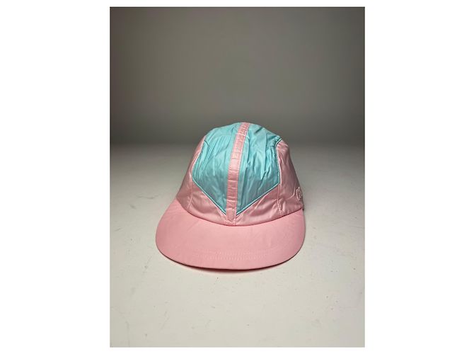 Vintage Courreges Polyester SnapBack Türkis Pink - Ansicht 5