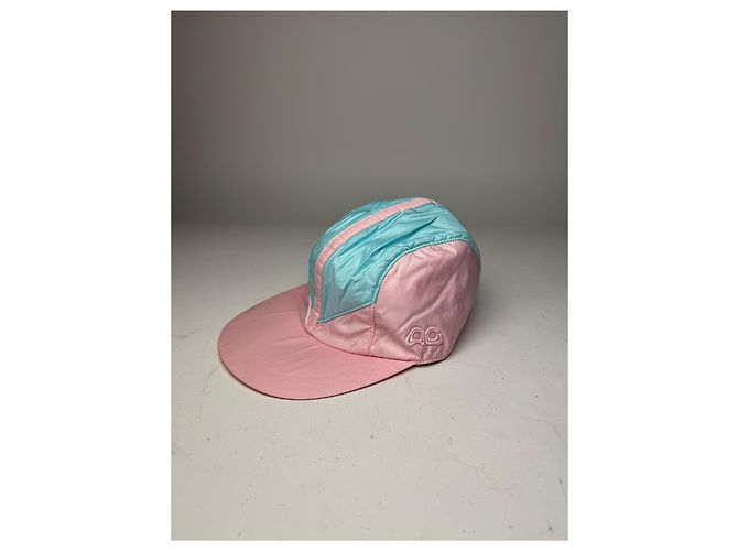 Vintage Courreges Polyester SnapBack Türkis Pink - Ansicht 6