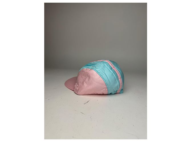 Vintage Courreges Polyester SnapBack Türkis Pink - Ansicht 7