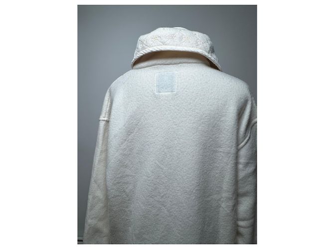 Vintage Givenchy Mantel Weiß L - Ansicht 11