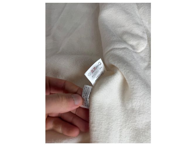 Vintage Givenchy Mantel Weiß L - Ansicht 12
