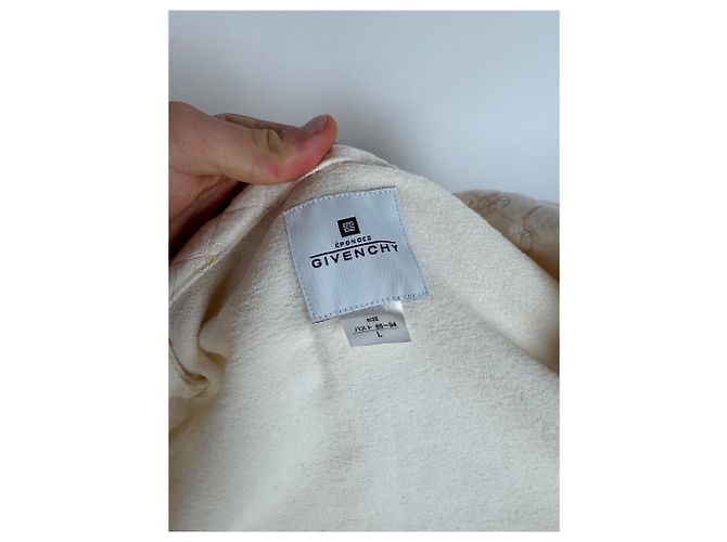 Vintage Givenchy Mantel Weiß L - Ansicht 14