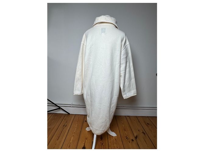 Vintage Givenchy Mantel Weiß L - Ansicht 3