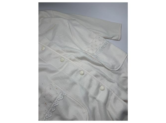 Vintage Givenchy Mantel Weiß L - Ansicht 5