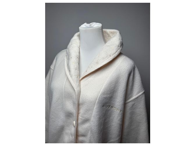 Vintage Givenchy Mantel Weiß L - Ansicht 6