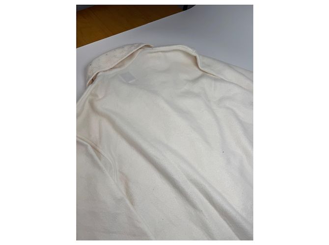 Vintage Givenchy Mantel Weiß L - Ansicht 8